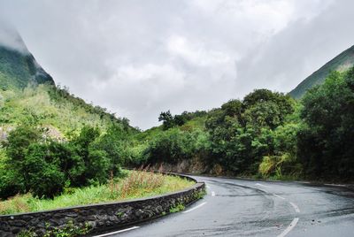 Road passing through mountain