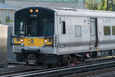 Train on railroad station platform