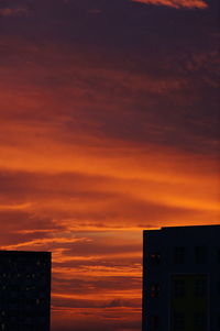 Scenic view of orange sunset sky