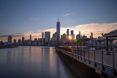 View of buildings in city at waterfront