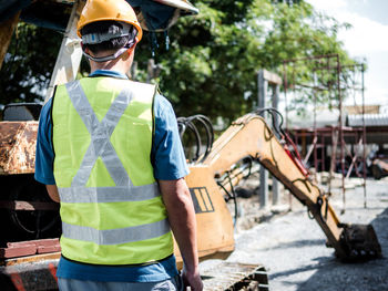 Man working at construction site