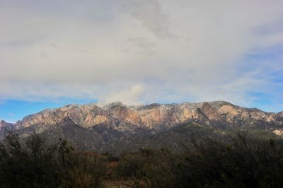 Scenic view of mountain against sky