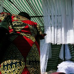 Man with umbrella