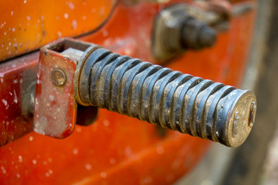 Close-up of rusty equipment