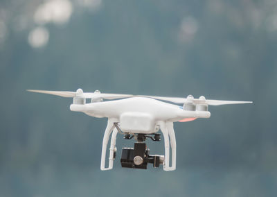 Close-up of drone camera