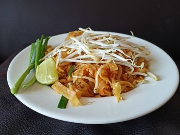 Close-up of meal served in plate