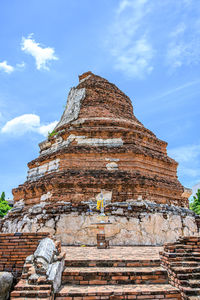 Low angle view of traditional building against sky