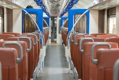 Interior of subway train