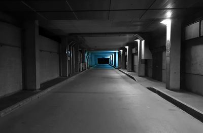 Empty corridor in building