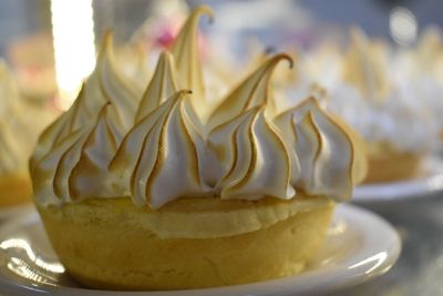 Close-up of cupcakes on table