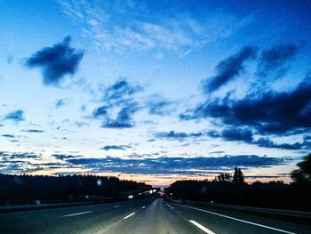 Road passing through highway