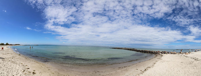 Panoramic view of beach against sky