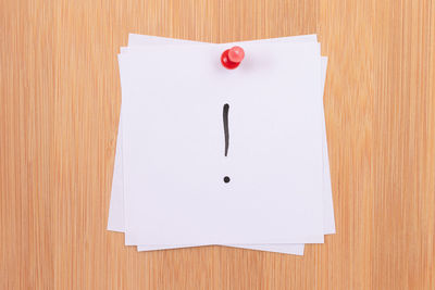 High angle view of heart shape on table