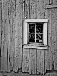 Closed wooden door