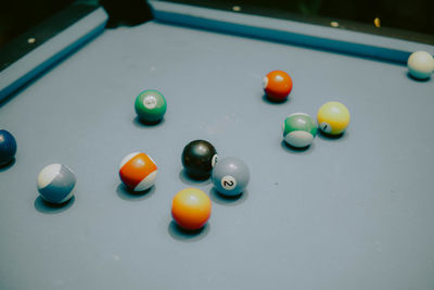 Close-up of pills on table