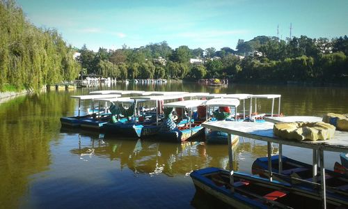 Boats in sea