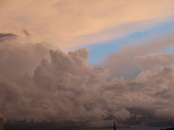 Low angle view of sky during sunset