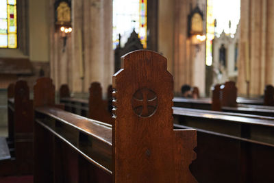 Close-up of wooden fence