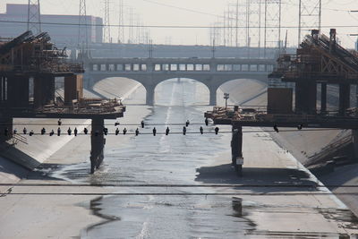 Bridge over river in city