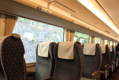 Empty seat in train
