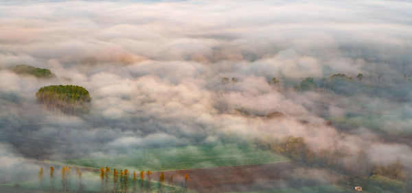 Scenic view of land against sky