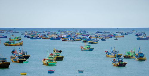 Boats in sea