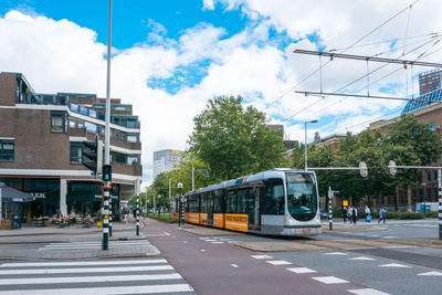 Cars on city street