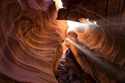 Low angle view of rock formation