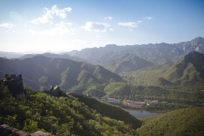 High angle view of town