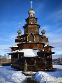 View of building against sky during winter