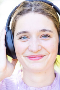 Close-up of young woman