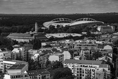High angle view of cityscape