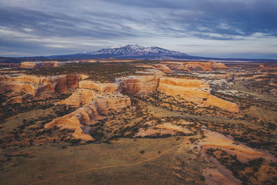 Utah's sandstone landscape from above