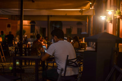 People in restaurant