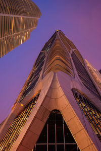 Low angle view of modern building against sky
