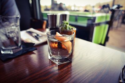 Close-up of drink on table