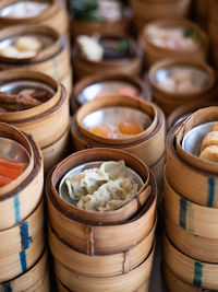 High angle view of food in container