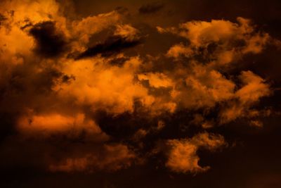 Low angle view of dramatic sky