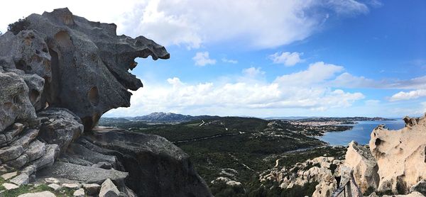 Scenic view of mountain against sky