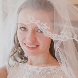 Portrait of a smiling young woman bride wedding
