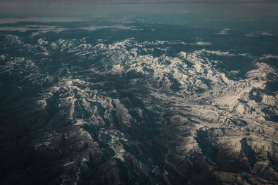 Aerial view of cantabria mountains in the north of spain