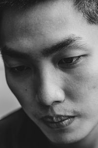 Close-up portrait of smiling boy