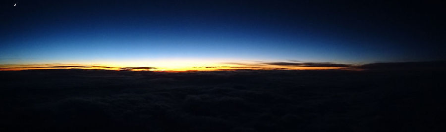 Scenic view of landscape at sunset