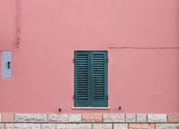 Close-up of window on building