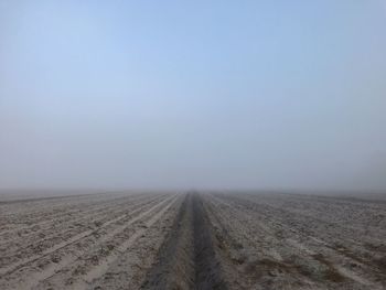 Scenic view of landscape against clear sky