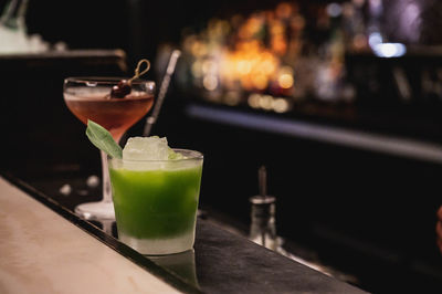 Close-up of drink on table