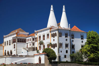 Low angle view of building against clear sky