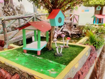 View of an animal on built structure