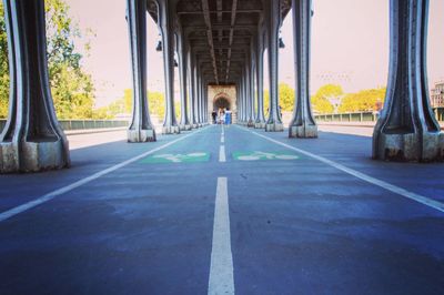 Surface level of road amidst bridge
