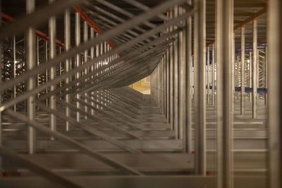 Low angle view of illuminated ceiling of building